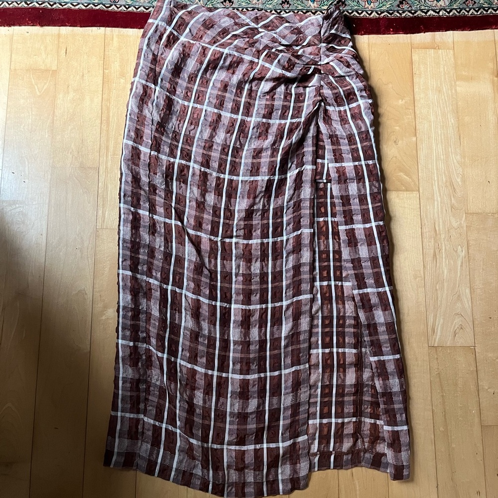 NEVER WORN Zara plaid midi skirt